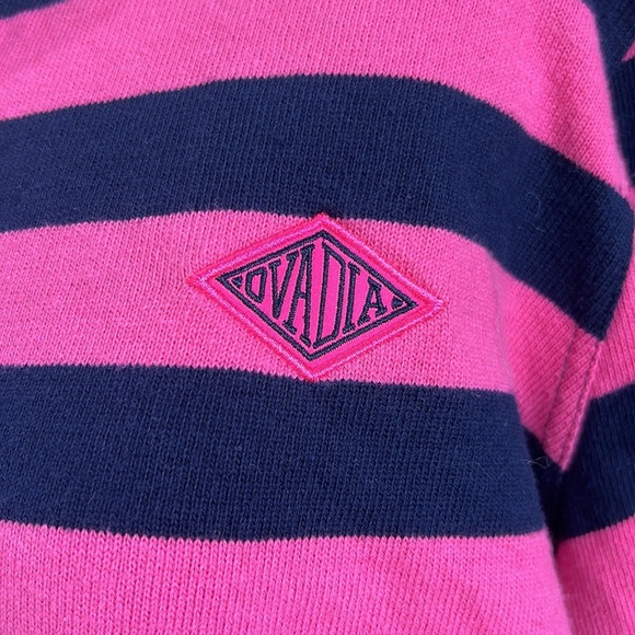 Ovadia & Sons Pink Black Rugby Polo Long Sleeve Shirt. Size M - Picture 2 of 12